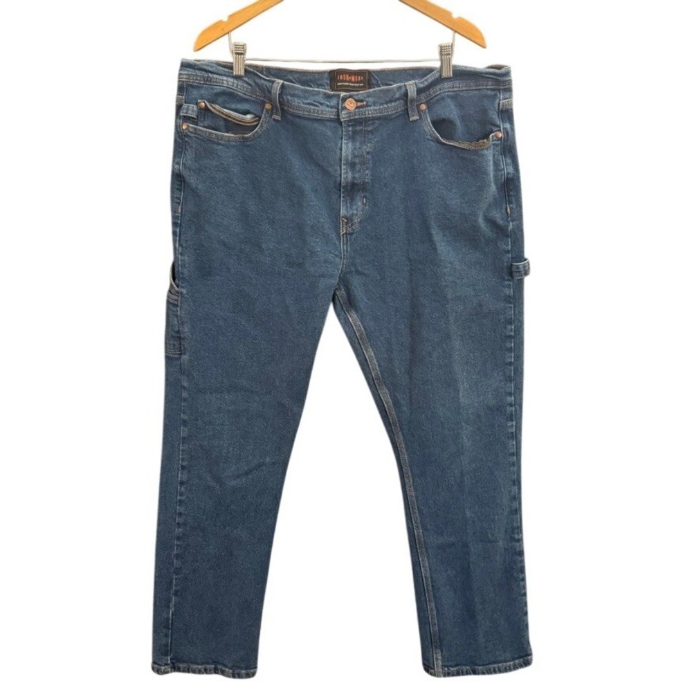 Iron Made Arc Hero Mens 42x30 Utility Pocket Carpenter Jeans Blue Medium Wash